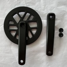 Crankset 170mm Single 42T Chainring Black w/Bolts for square tapered BB
