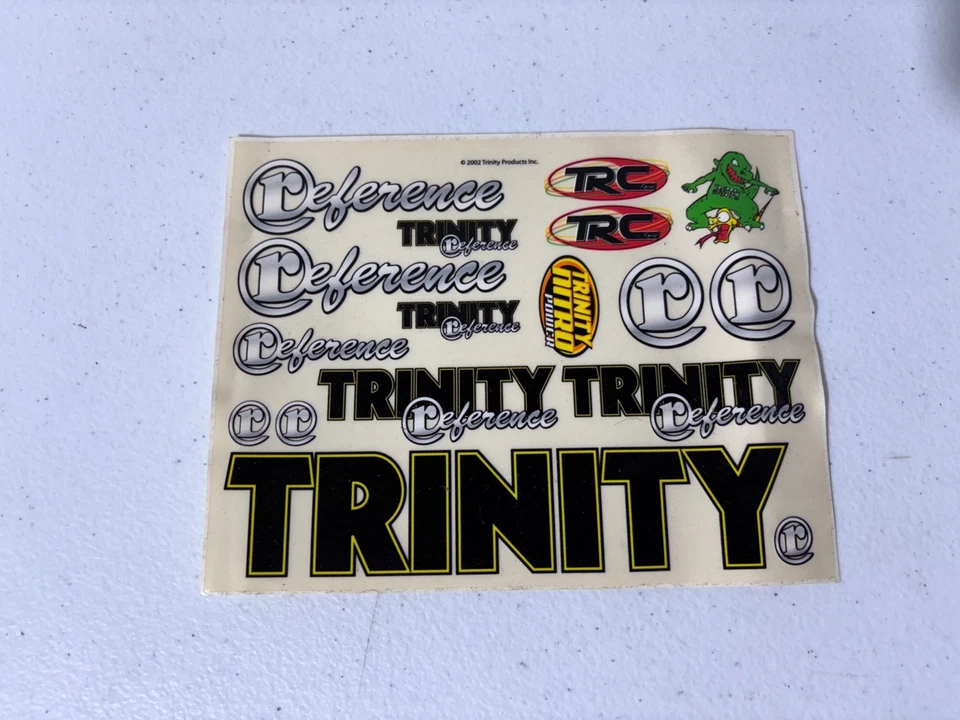 Trinity TRC Vintage 1/10 1/12 RC R/C Reference Sticker Sheet 2002 NEW NOS Old - Image 2 of 3