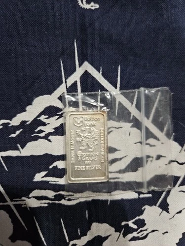 (1)- 5-Gram GRYPHON PURE Silver Bar .999-BULLION BANK 0.16 Troy Ounce
