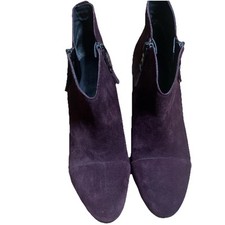 Rag  Bone  Margot Wine Suede Zip Ankle Boots, Size 8 Us 38 Eu