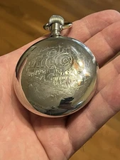 VTG 18s Philadelphia  Silverode Locomotive  Pocket Watch Case Sidewinder Polish