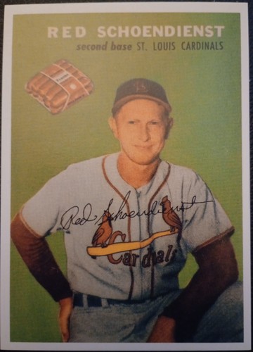 Red Schoendienst 1954 Wilson Franks card