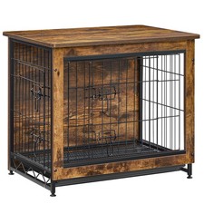 Feandrea Dog Crate Furniture, 27.2 Side End Table, Modern Kennel for Dogs Ind...