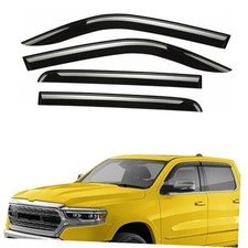 Extra Durable Window Deflectors Tape-On Window Visors Rain For Dodge RAM 19-25