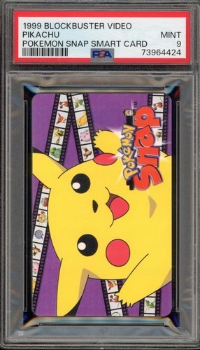 Pokemon Pikachu Pokemon Snap Smart Card Blockbuster Video PSA 9 Mint