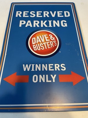 Dave And Busters Reserved Parking Sing Metal Gaming Decor Man Cave