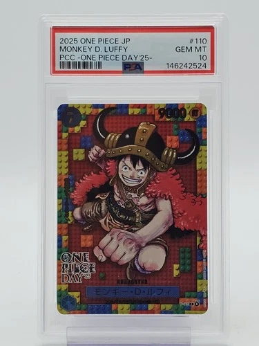 MONKEY D. LUFFY 2025 ONE PIECE JP ONE PIECE DAY '25 PROMO #P-110 PSA 10 G Q6095