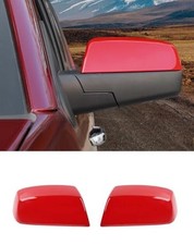Rearview Mirror Half Caps Covers Compatible with 2014-2018 Chevy Silverado Red