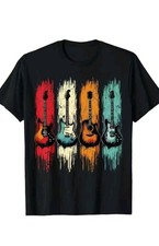 Mens Retro Music Tee - 100% Cotton Black T-Sh...