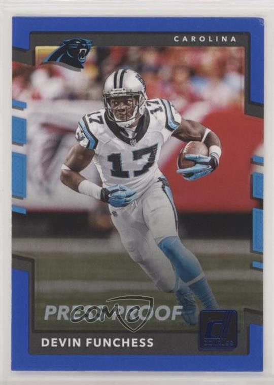 2017 Panini Donruss Press Proof Blue Devin Funchess #151 qn6