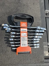 Bahco 41RM/SH8 Ratchet Combination Wrench with Swivel Head, Silver, 8-19 mm