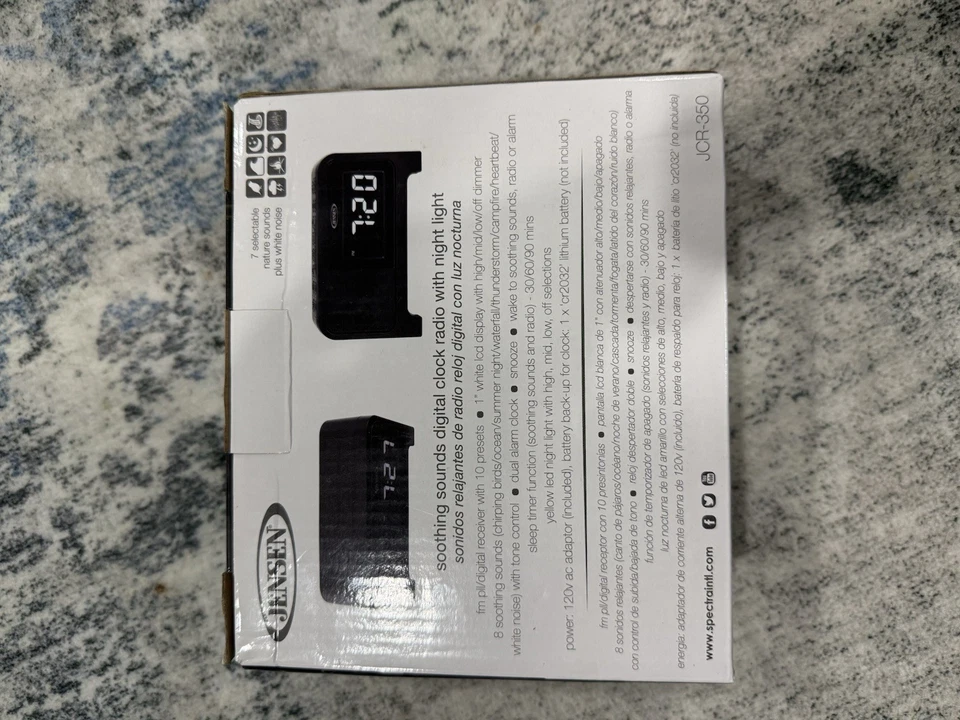 Jensen Soothing Sounds Digital Clock Radio With Night Light - Image 3 of 3