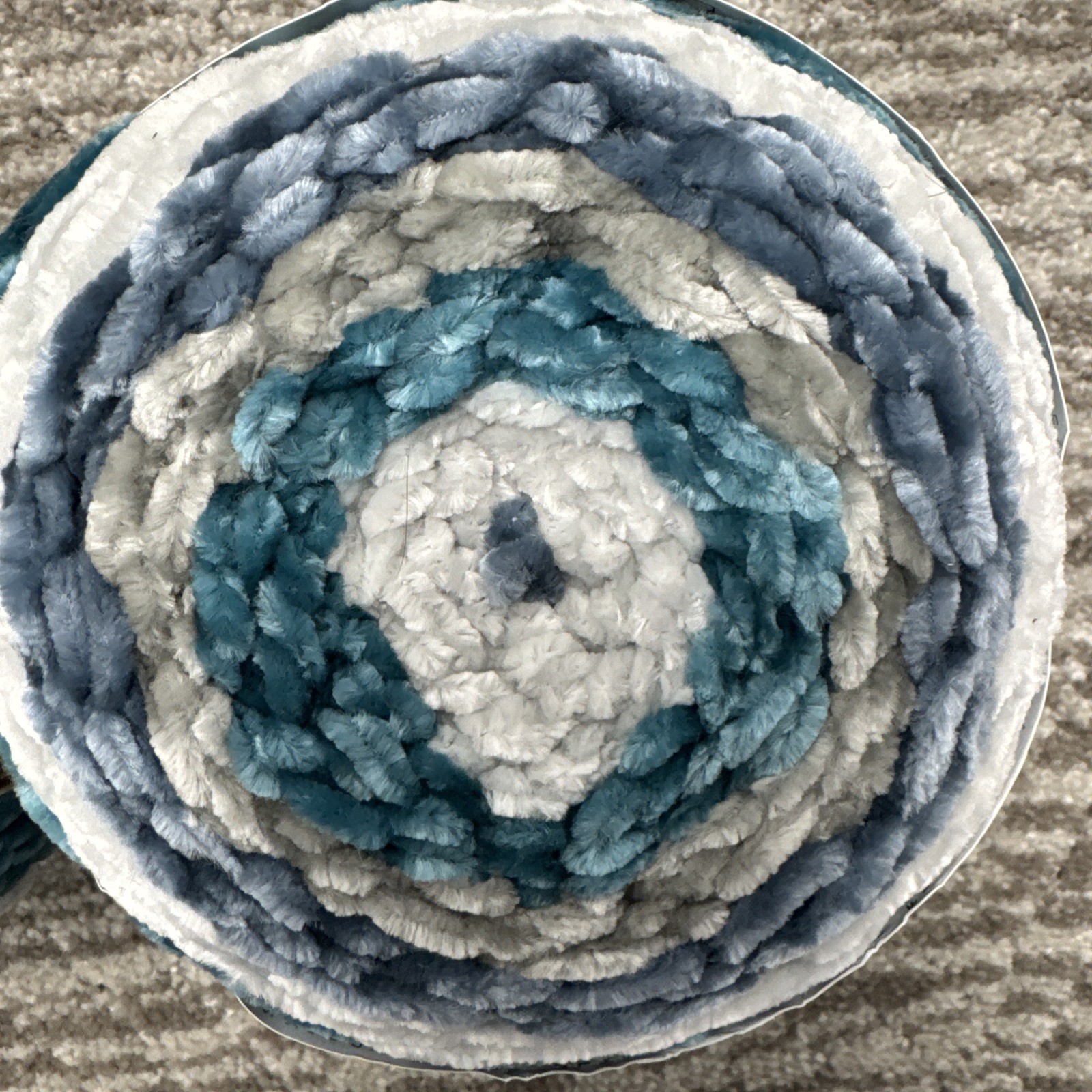 Bernat Yarnspirations Velvet Stripes Deep Lake 2 ct. Yarn Skeins