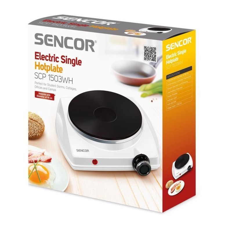 Plaque de cuisson électrique compacte SENCOR pour studio et camping