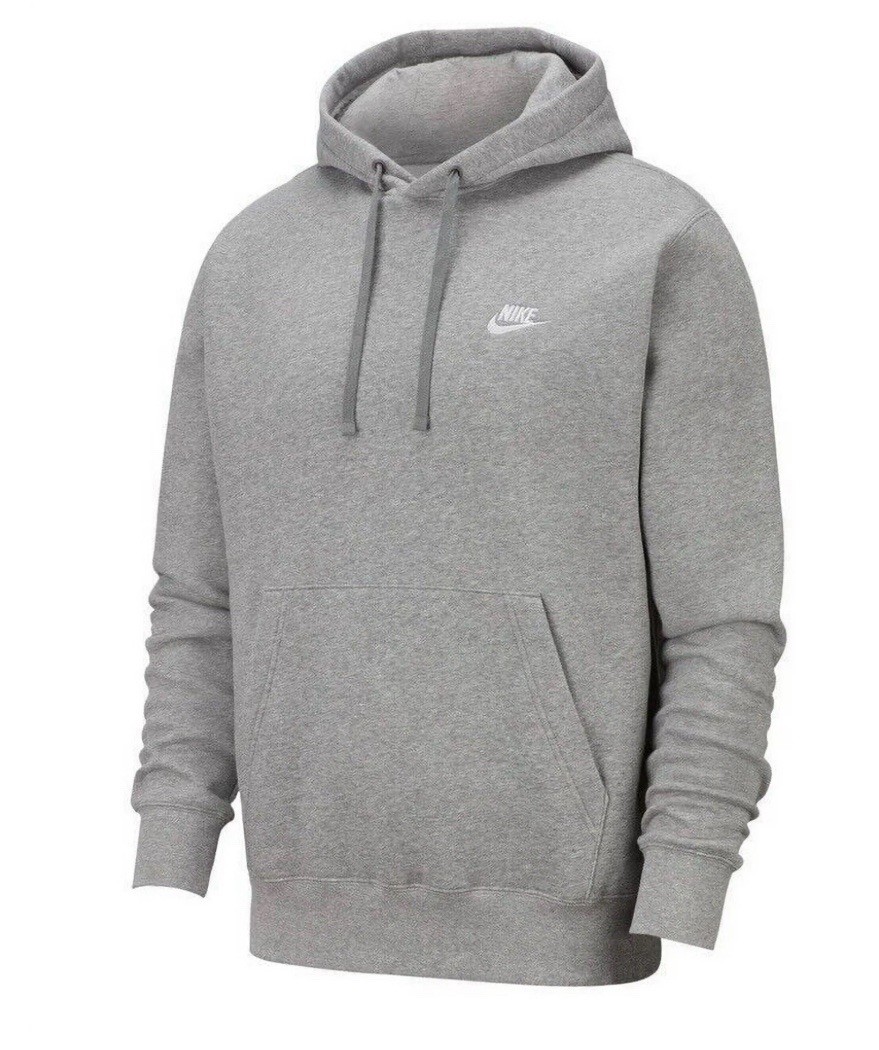 Nike Club Fleece Hoodie Grey - Men’s Large