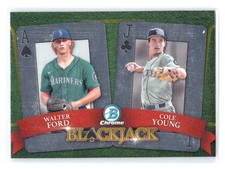 2022 Bowman Draft #BJ-7 Cole Young / Walter Ford Blackjack