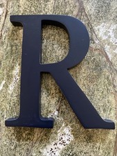 Pottery Barn Kids Wall Letter R Navy Blue 8  Vintage