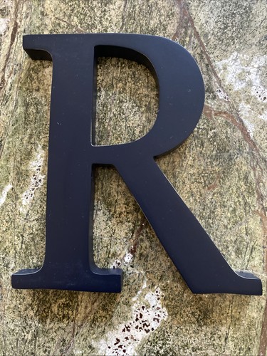 Pottery Barn Kids Wall Letter R Navy Blue 8” Vintage