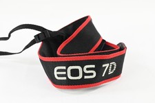 Canon Neck Strap 1.5" Wide Black/Red Edge Stitch Silver EOS 7D G159