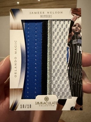 2012-13 Panini Immaculate Numbers /18 Jameer Nelson Patch Magic SP Game Used