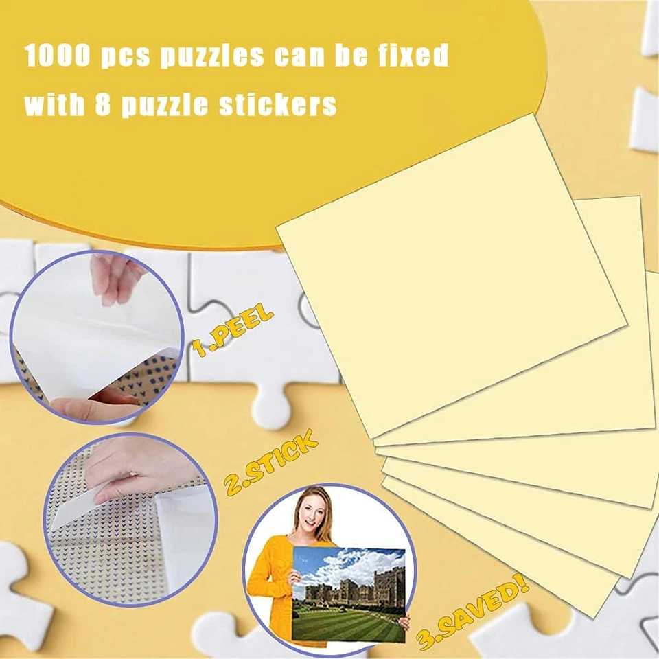 16 Super Puzzle Adesivi Trasparenti, Puzzle Saver Can Fix the Puzzle, Ideali per - Immagine 4 di 4