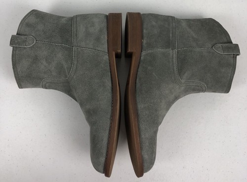 Madewell The Otis Boots US 8.5 Gray Suede Pull Up Leather B1200 - Picture 3 of 11