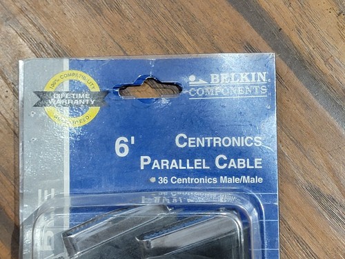 Parallel Printer Cable BELKIN IBM Male To Male 36 Centronics 6 Ft | NOS Vintage - Picture 2 of 3