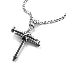 Nail Cross Necklace On 18 Inch Chain aa318chain 