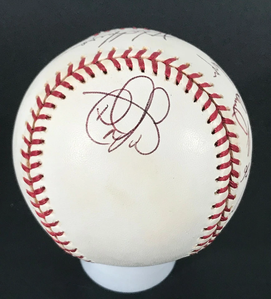 Baltimore Orioles Team 2001 firmado automático en persona béisbol David Segui Roberts Foto 3 de 4