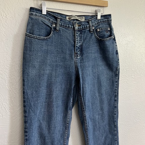 Jeans Vintage Y2K Harley Davidson Straight Relaxed Biker Blu Denim Donna 8 Medium - Foto 3 di 7