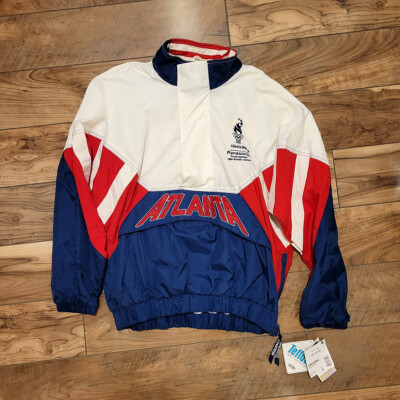 Veste Starter Vintage Des JO D’Atlanta 1996 Brésil, Taille M, Bleue, En Super état