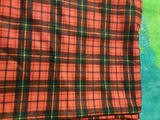 Fabric Red Green Stripes 64 L X 58 W Multicolor
