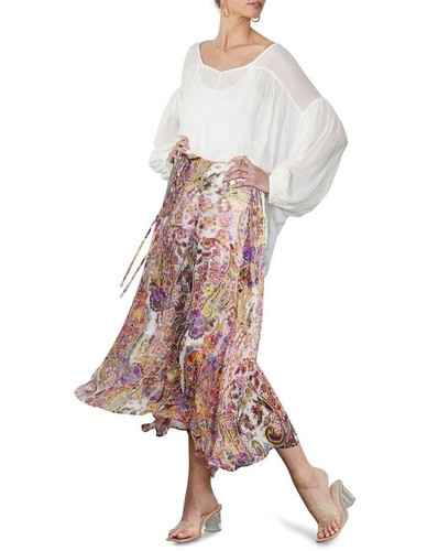 Fate & Becker Skirt Size 16 Floral Camilla Vibes Layered Mid Length NWT $139 - Picture 2 of 12