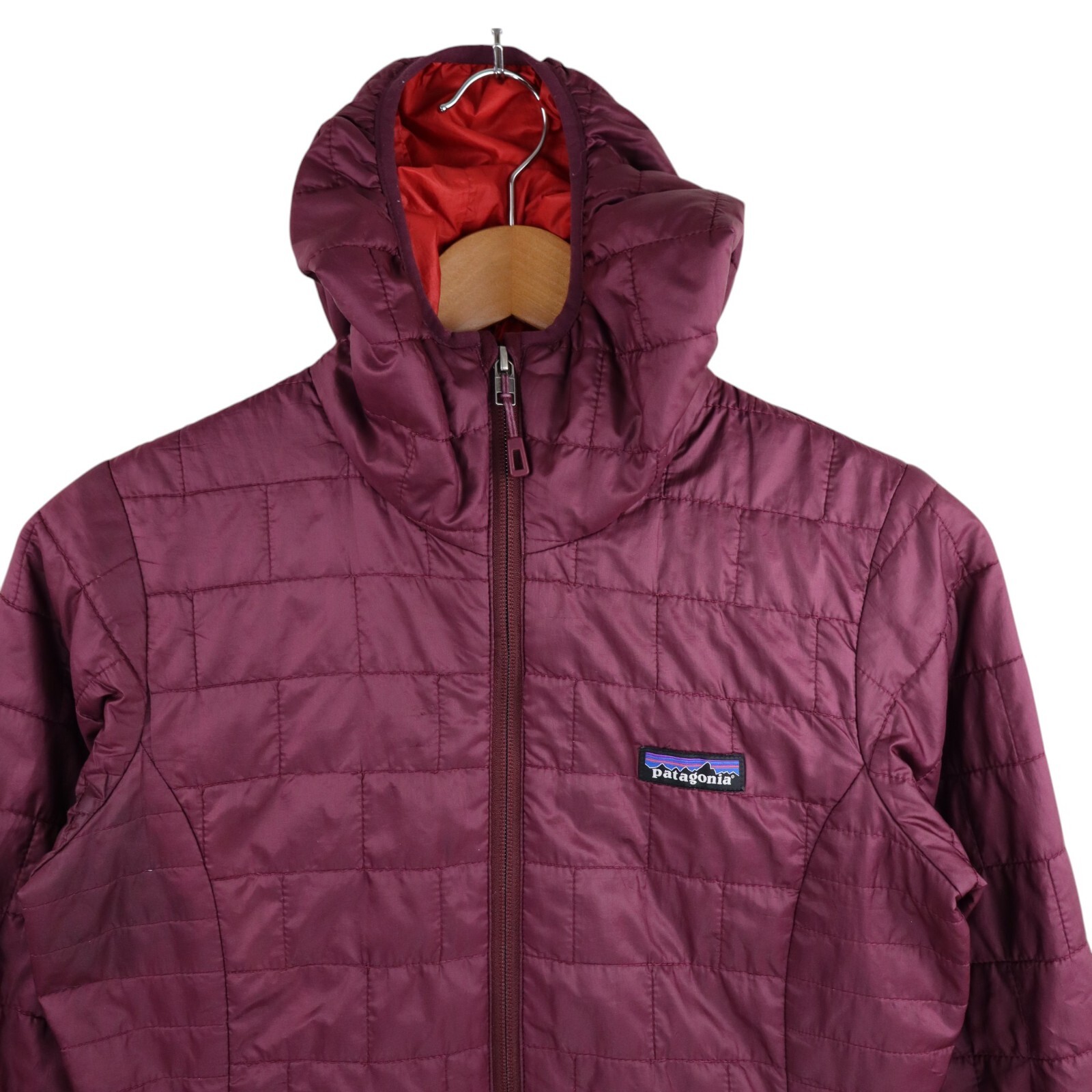Patagonia Nano Puff Hoody Jacket Womens XS Purple Insulated Quilted Winter Coat thumbnail 2