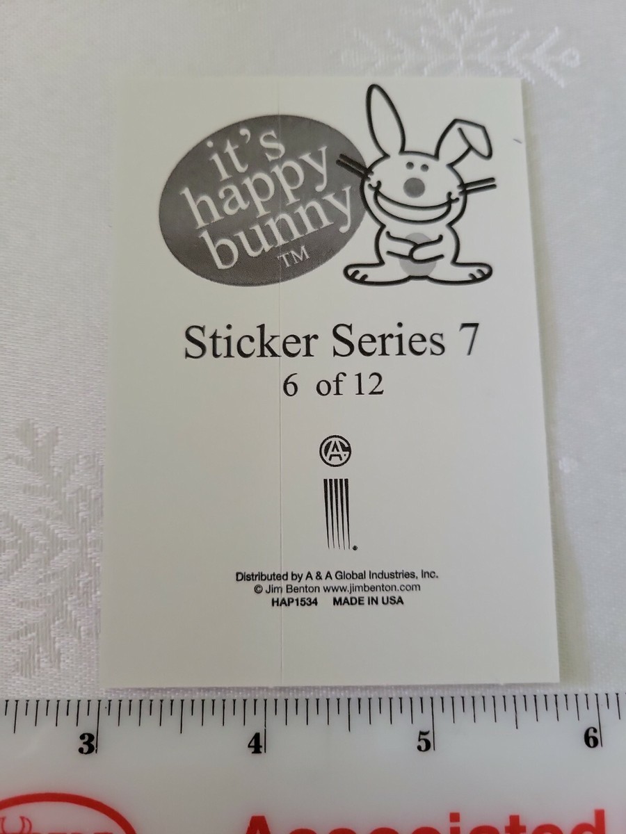 Happy Bunny Sticker, Jim benton, cute, funny. | eBay