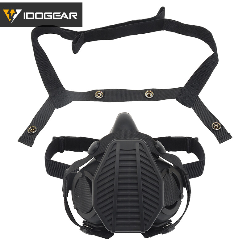 Masque Tactique Demi-visage IDOGEAR – Pour Airsoft, Chasse, Casque OC Rail (MA6603, Neuf)