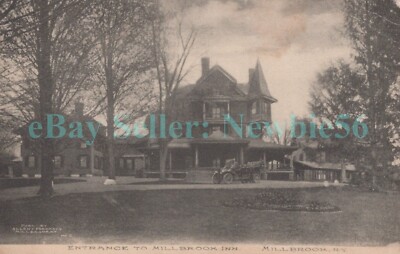 Millbrook NY - ENTRANCE TO MILLBROOK INN HOTEL - Postcard Dutchess County