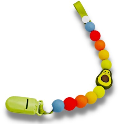 Avocado Pacifier Soother Chain Dummy Clip Pacifier Holder Silicone Stroller Strap Baby ...