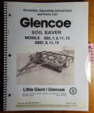 Glencoe SS5 SS7 SS9 SS11 SS13 SSS7 SSS9 SSS11 SSS13 Soil Saver Plow Manual