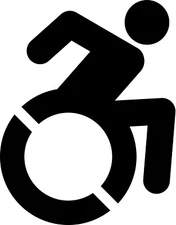 NEW Handicap Symbol Vinyl Sticker Decal Wheelchair Access  - Choose Size & Color