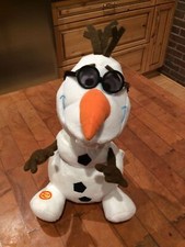 Disney Store FROZEN Animated OLAF Singing Talking Plush Snowman Doll Talks 12"