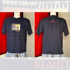 DAVID BOWIE blue cotton T-shirt Reality Tour 2003 Size Large from European Tour