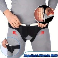 Medical Men's Inguinal Hernia Support Belt Double Groin Truss Brace Pain Relief