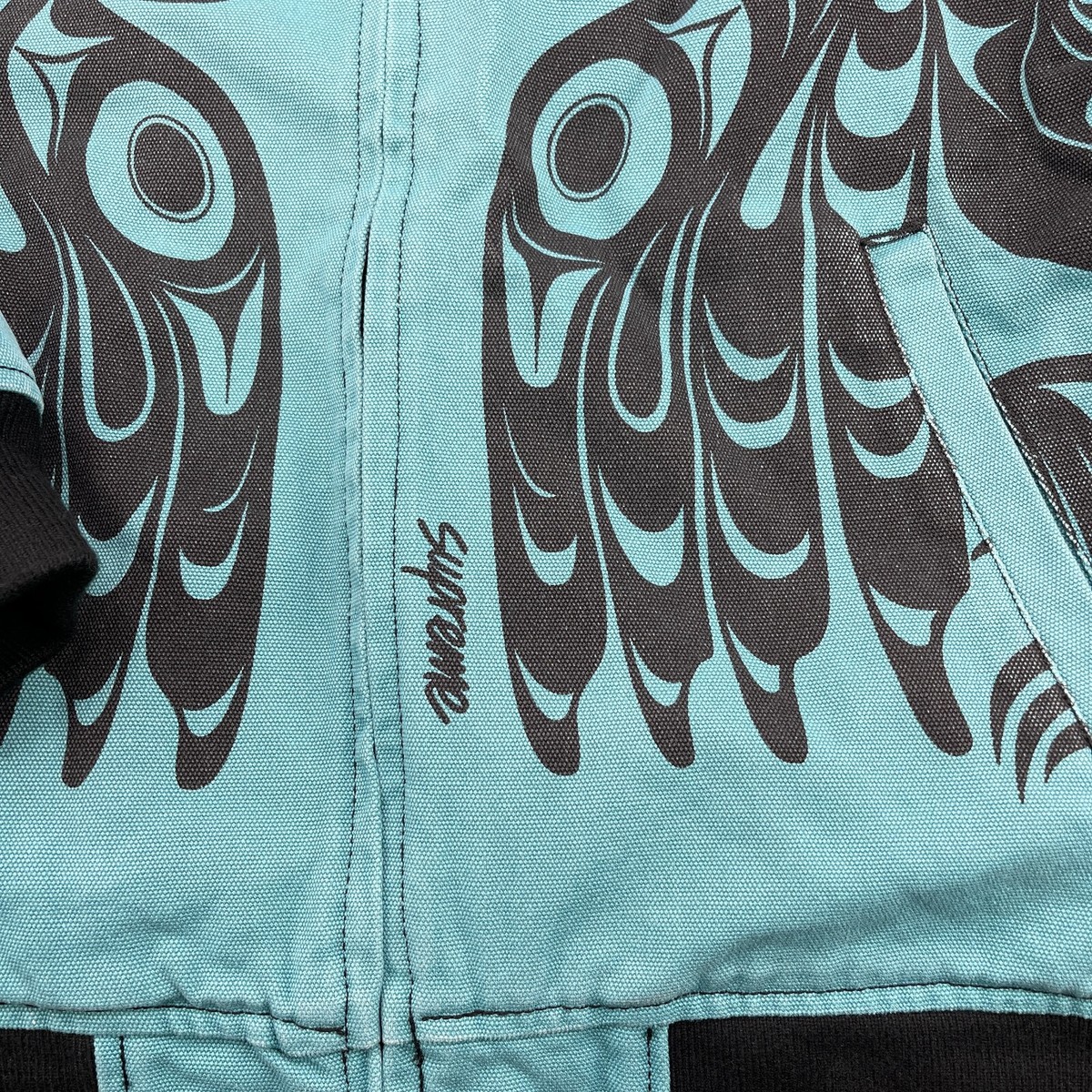 Supreme Makah Zip Up Jacket Mens Small Teal Full Zip Canvas Supreme Makah Zip Up Jacket Mens Small Teal Full Zip Canvas