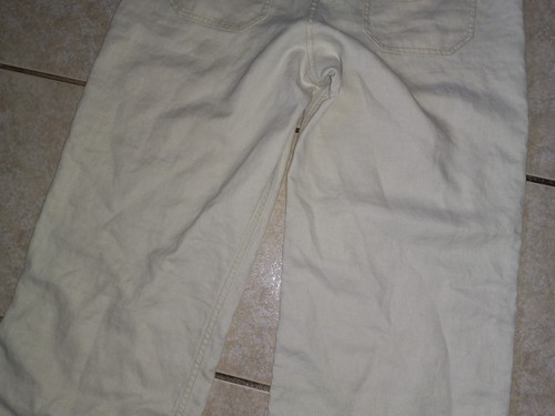 Patagonia Rhythm Pants Women’s Size 10x30 Hemp Blend Beige Denim Wide Leg - Picture 8 of 11