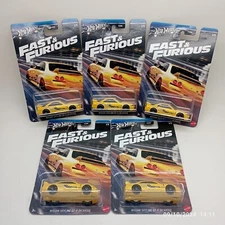 5pcs Lot Hot Wheels Fast & Furious Nissan Skyline GTR BCNR33 2024 1/5 Yellow