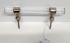 4 Lucite Drawer Pull Handles Cabinet Door Knob Pulls Clear Acrylic Silver 4 Lucite Drawer Pull Handles Cabinet Door Knob Pulls Clear Acrylic Silver