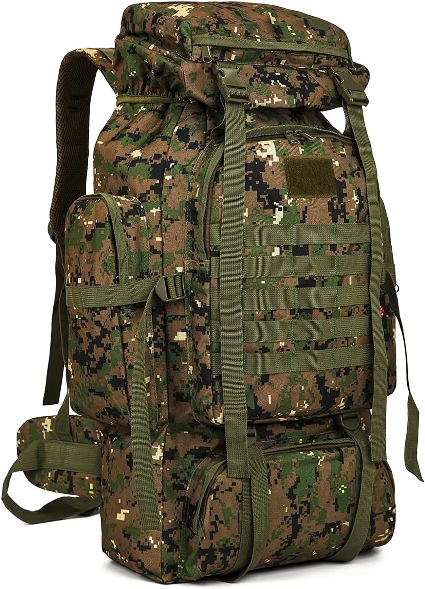 Mochila Camuflaje Resistente de 70 Litros Para Acampar Alpinismo Bolso de  Viaje