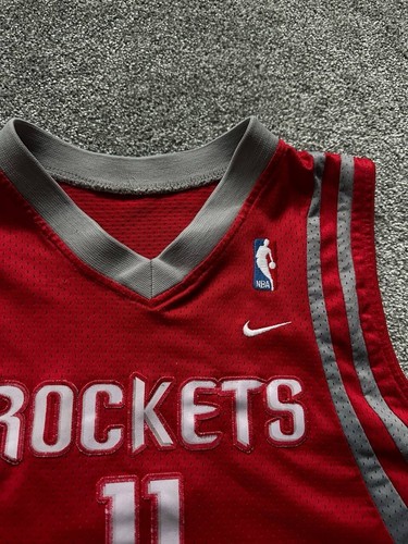 Nike NBA Houston Rockets #11 YAO MING Red Jersey Length+2 Size:M RARE - Picture 6 of 8
