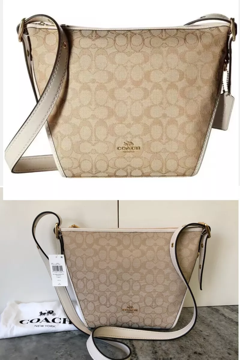 NWT COACH 25697 Signature Jacquard Small Dufflette Crossbody Bag